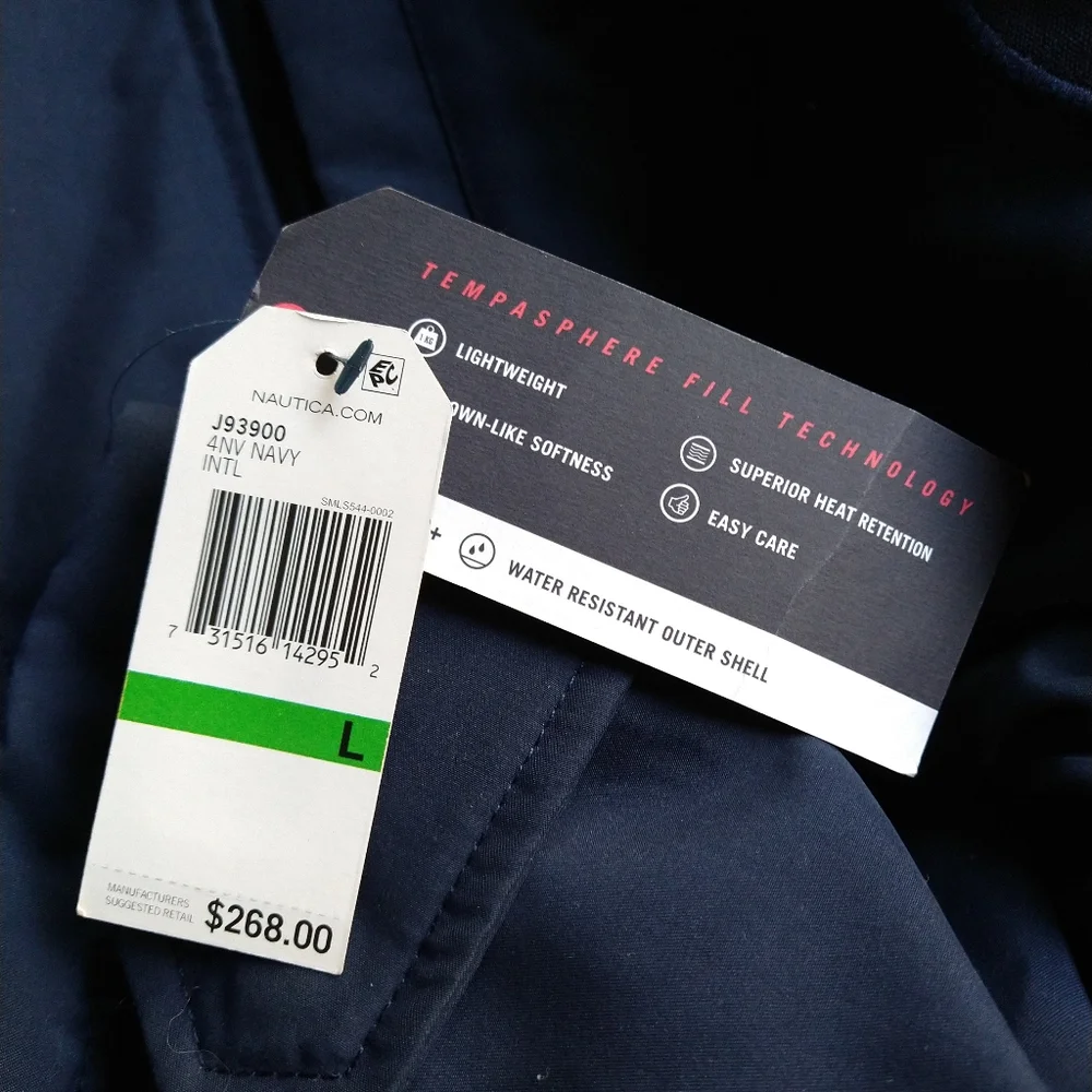 Nautica Men's Heavyweight Parka with Tempasphere Navy - Size Large - Picture 4 of 7